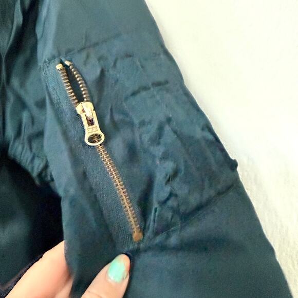 Alpha Industries Vtg MA-1 Flight Bomber Jacket Blue Reversible Men's Medium - Picture 5 of 10